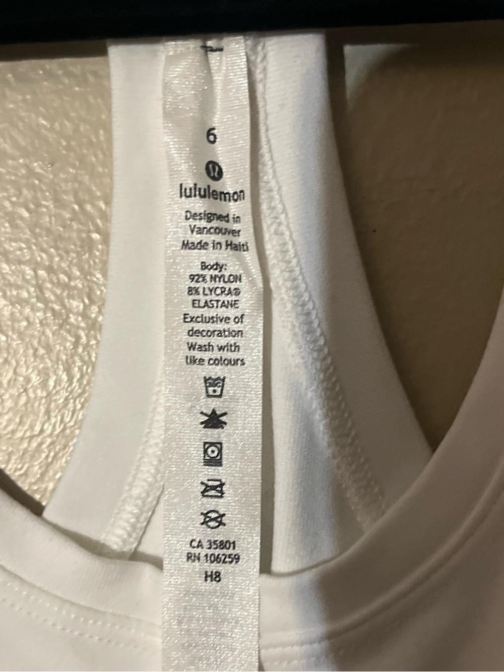 lululemon athletica White Racerback Performance Tank - Picture 3 of 3